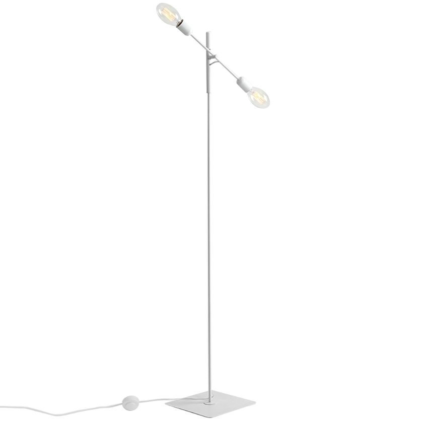 Nordic Design Bílá kovová stojací lampa Dogi 2