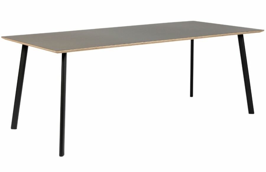 Šedý obdélníkový jídelní stůl Banne Oval 180 x 90 cm