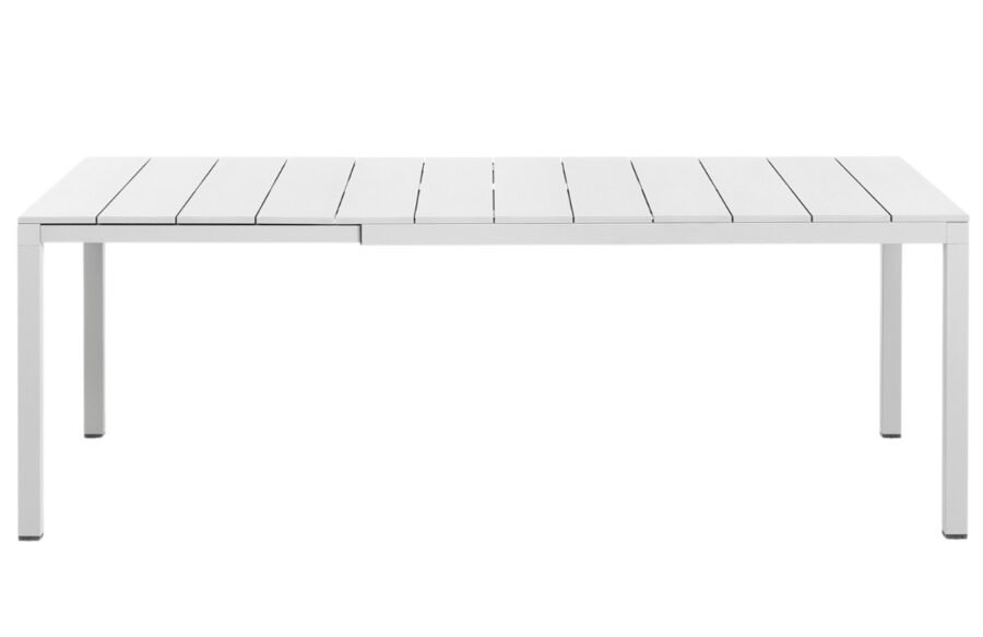 Nardi Bílý hliníkový rozkládací zahradní stůl Rio 140/210 x 85 cm