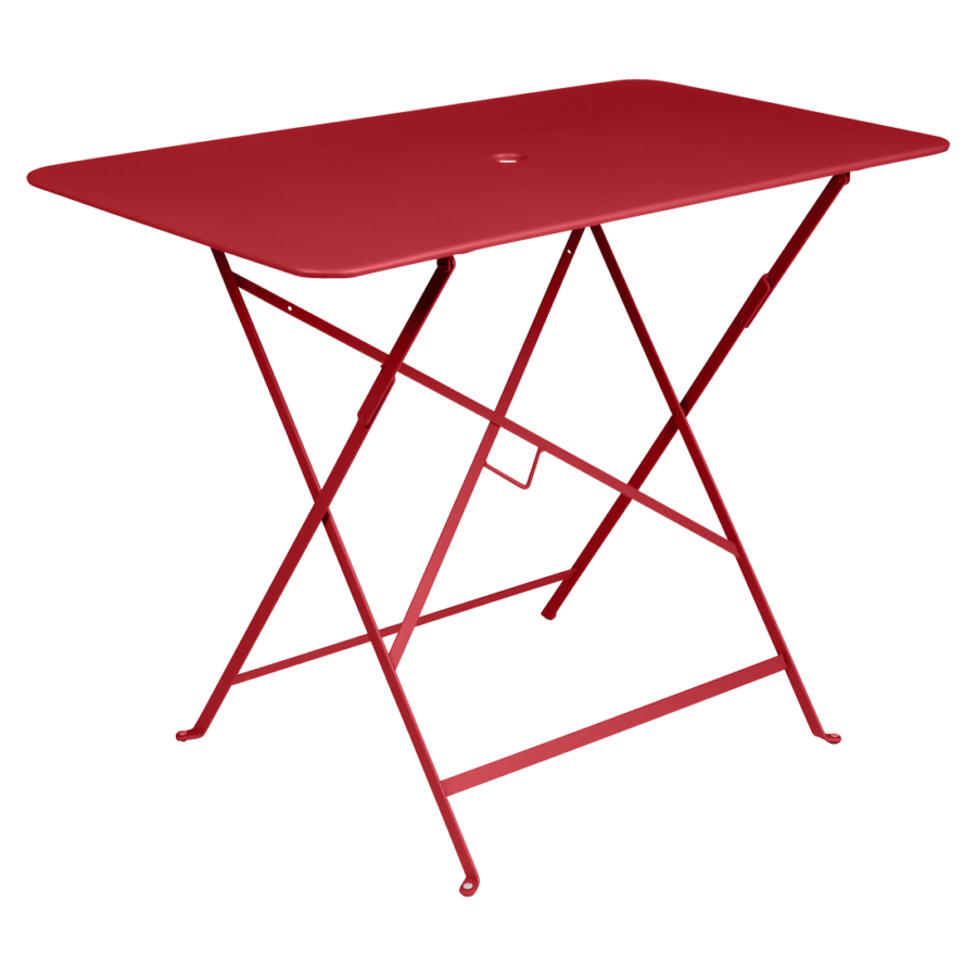 Makově červený kovový skládací stůl Fermob Bistro 97 x 57 cm