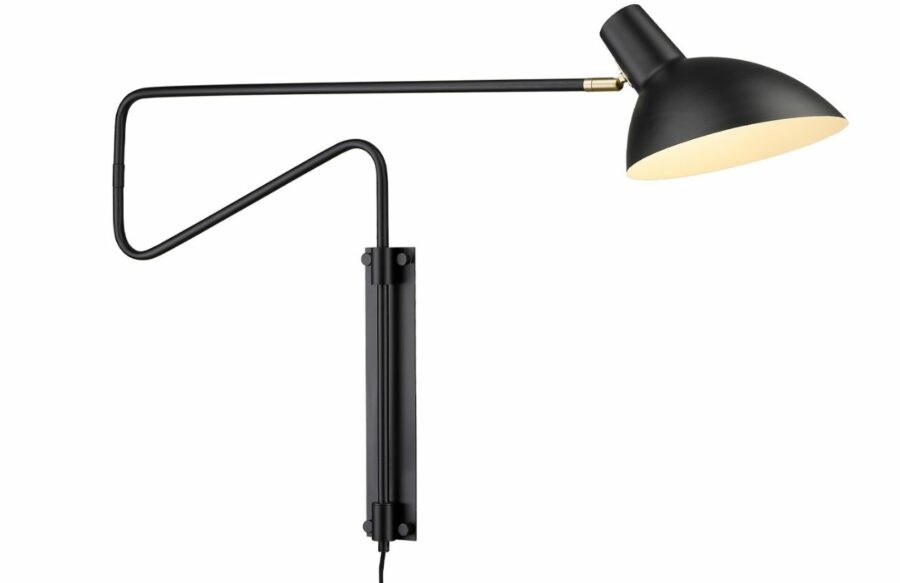 Černá kovová nástěnná lampa Halo Design Metropole Deluxe