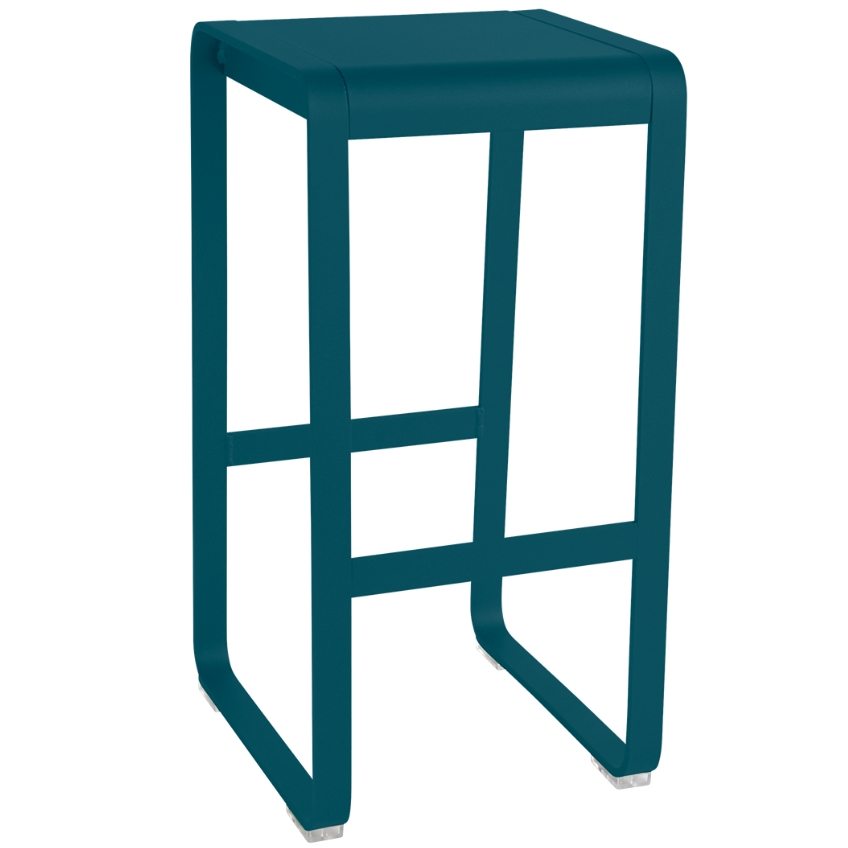 Modrá hliníková zahradní barová židle Fermob Bellevie 75 cm