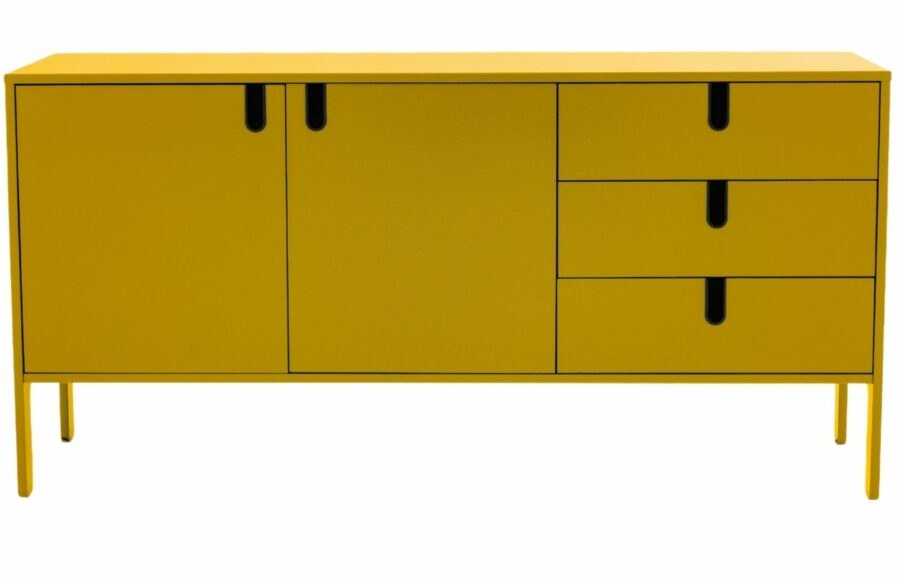 Matně hořčicově žlutá lakovaná komoda Tenzo Uno 171 x 46 cm