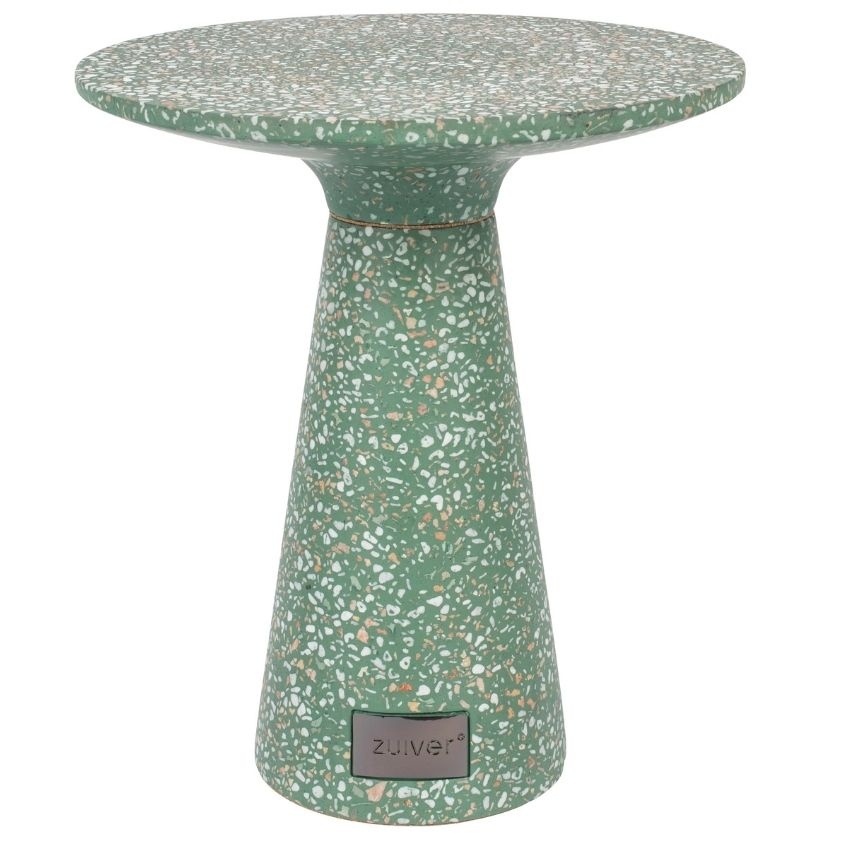 Zelený terrazzo odkládací stolek ZUIVER VICTORIA 41 cm