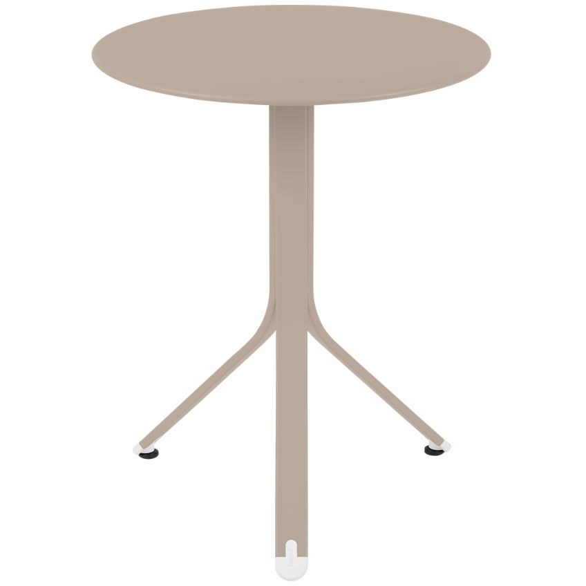 Muškátově šedý kovový stůl Fermob Rest'O Ø 60 cm