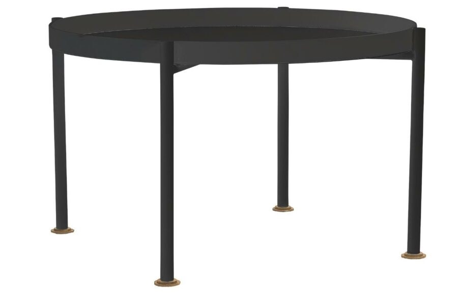 Nordic Design Černý kovový konferenční stolek Nollan 80 cm