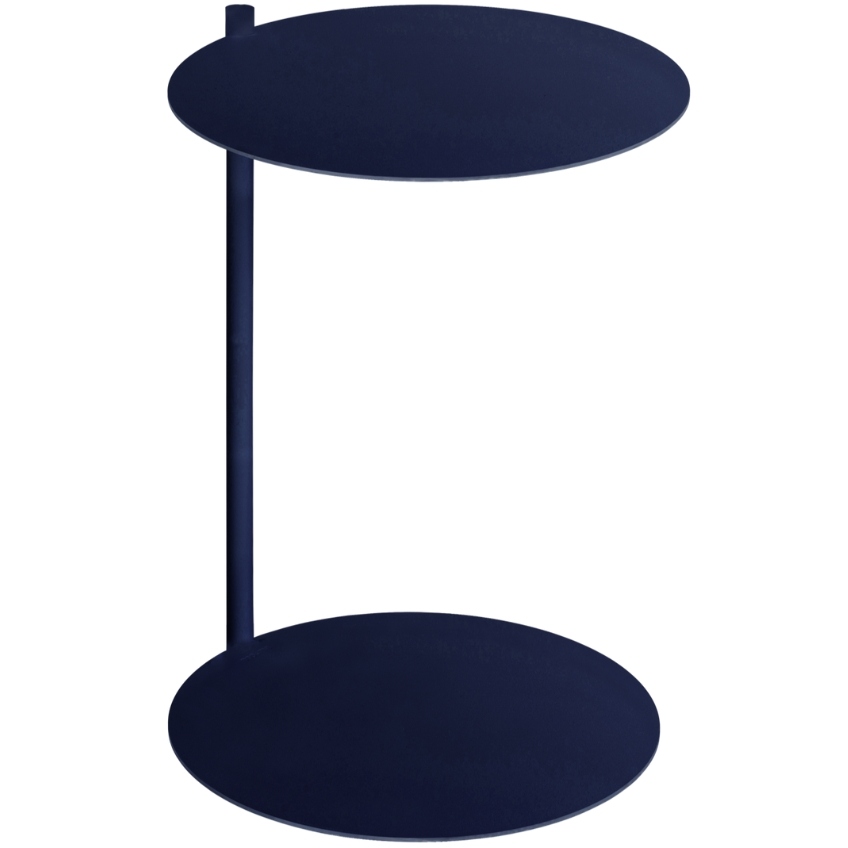 Noo.ma Tmavě modrý kovový odkládací stolek Ande 40 cm