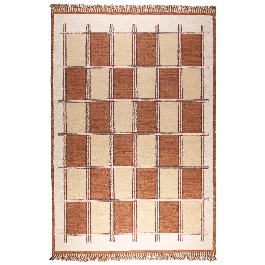 Oranžovo-béžový bavlněný koberec DUTCHBONE GAMBIT 200 x 300 cm