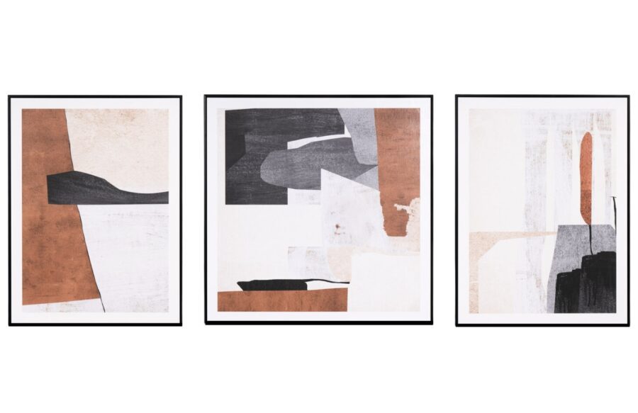 Set tří abstraktních obrazů Somcasa Rocs