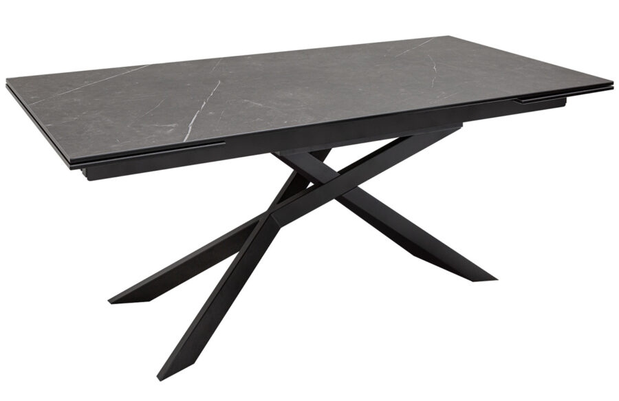 Moebel Living Keramický rozkládací jídelní stůl Marimor 180-260 x 90 cm imitace grafitu