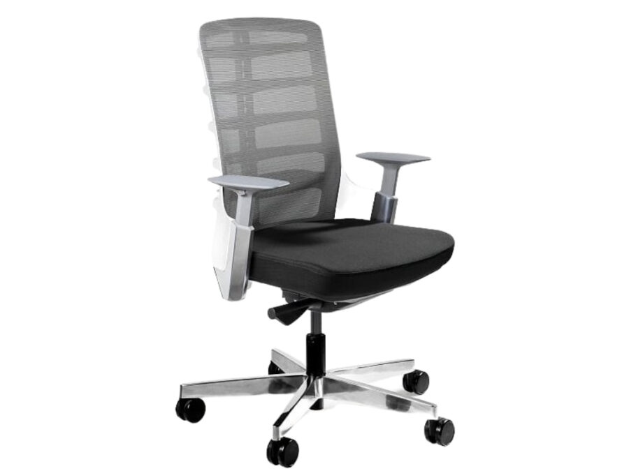 Office 360 Bílá látková kancelářská židle Spin S