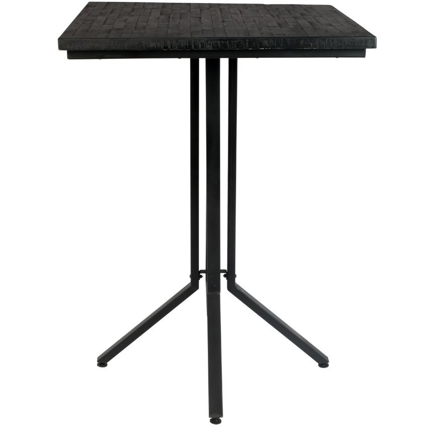 White Label Černý barový stůl WLL MAZE SQUARE 110 cm