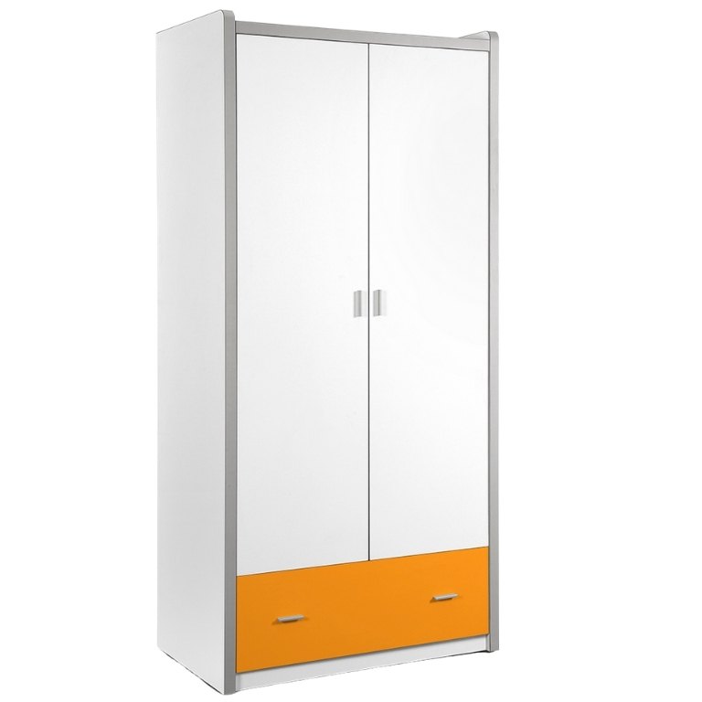 Oranžová šatní skříň Vipack Bonny 202 x 96 cm